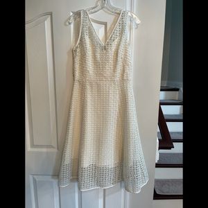 Black House white market cream colored dress fully lined and back zipper